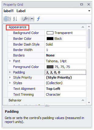 eurd-win-appearance-properties-in-property-grid