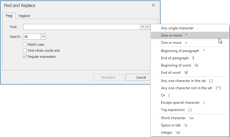 RTERegularExpressions