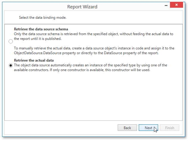 WpfReportWizard_Object_SelectDataBindingMode