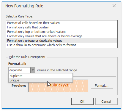 Spreadsheet_ConditionalFormatting_UniqueDuplicate_Custom