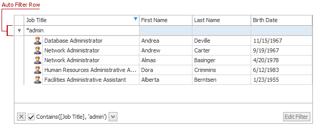 EUDTreeListAutoFilterRow