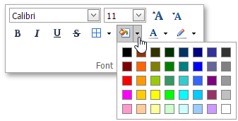 EUD_ASPxSpreadsheet_Home_FillColor